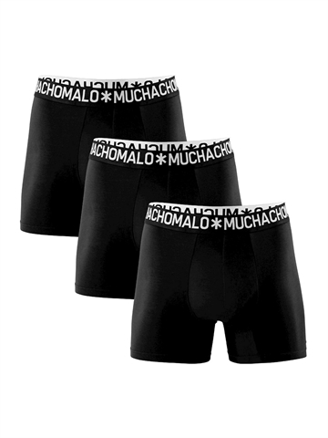 Boxershorts für Herren - Muchachomalo - Solid - 3er-Pack - Schwarz