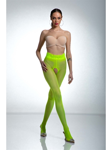 Strumpfhose Ouvert - Amour - Hip Lace 30 - Fluo Yellow