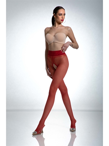 Strumpfhose Ouvert - Amour - Hip Lace 30 - Rot