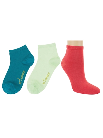 Unisex Socken -  Kurzschaft - Bambus - Style - 3er-Pack - 3 Farben